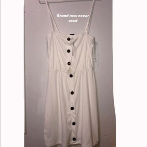 White mid length dress